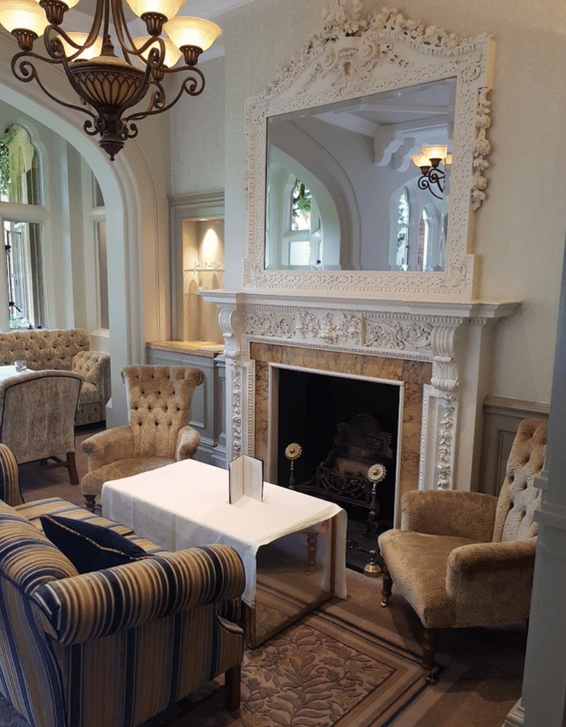 interior with fireplace